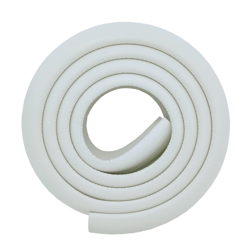 M2cbridge L Shape Extra Thick Furniture Table Edge Protectors Foam Baby Safety Bumper Guard 6.5 Ft (Off White with 4 Corners) - Image 2